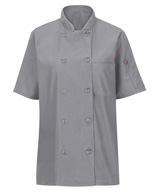 Women's MIMIX™ OilBlok 10-Button Short Sleeve Chef Coats