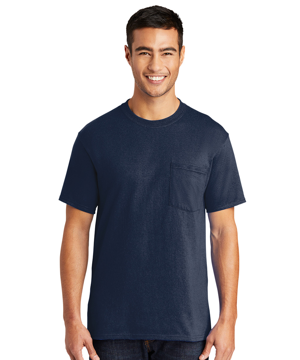 Short Sleeve Blended T-Shirts with Pocket