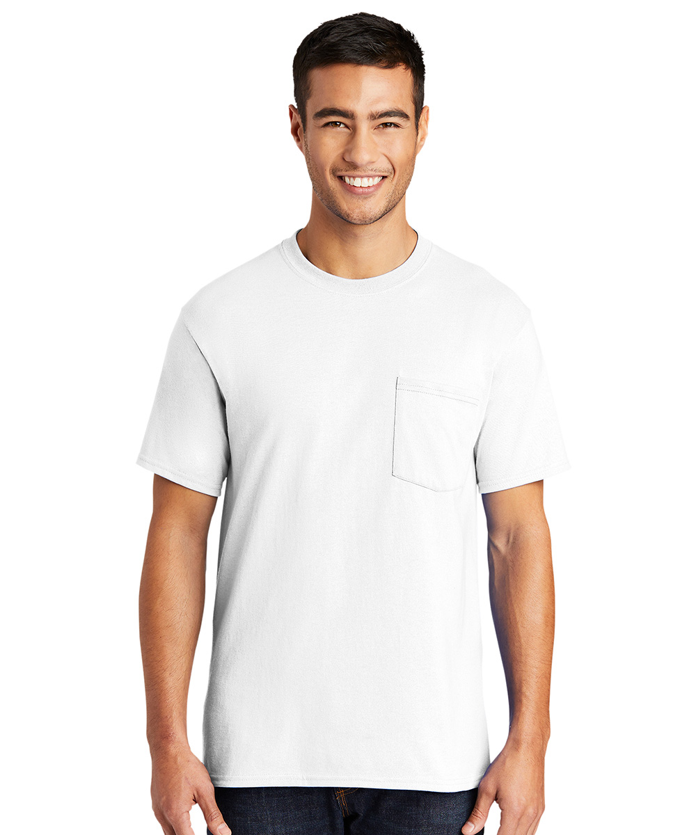 Short Sleeve Blended T-Shirts with Pocket