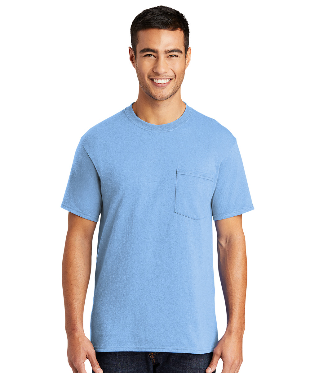 Short Sleeve Blended T-Shirts with Pocket