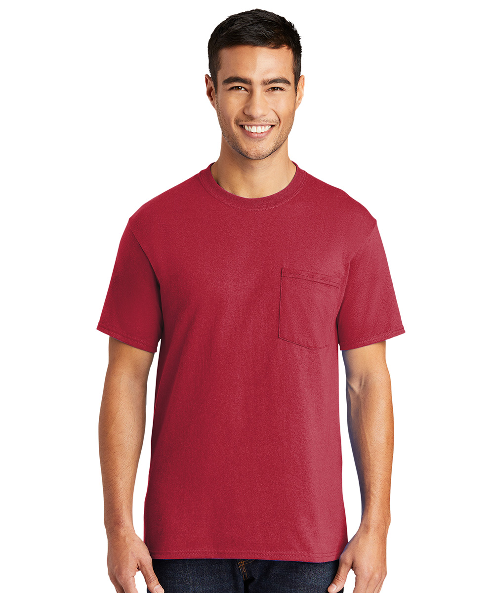 Short Sleeve Blended T-Shirts with Pocket