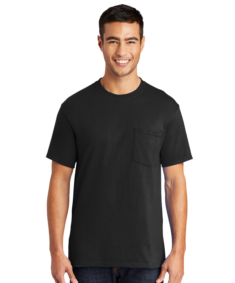 Short Sleeve Blended T-Shirts with Pocket
