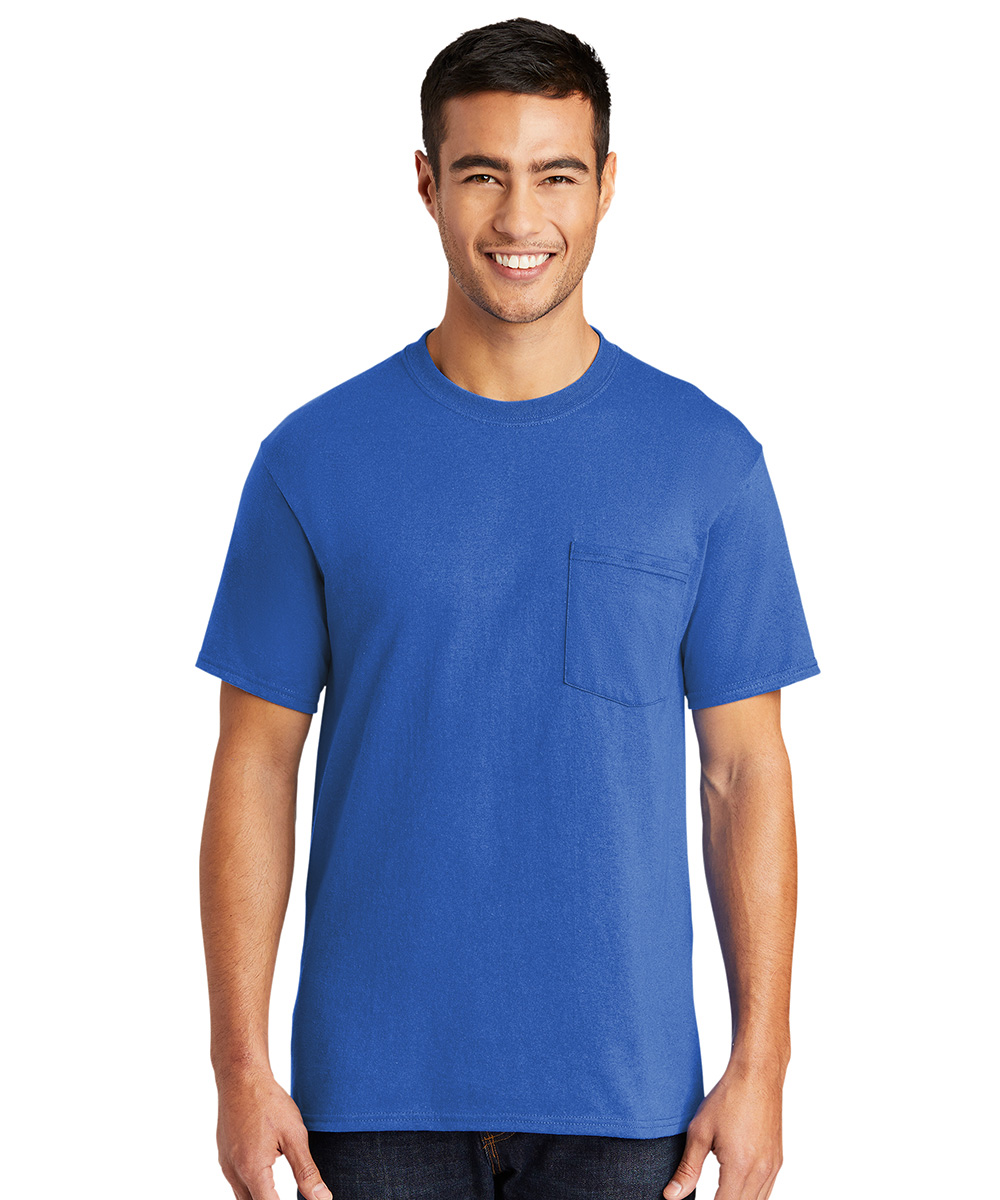 Short Sleeve Blended T-Shirts with Pocket