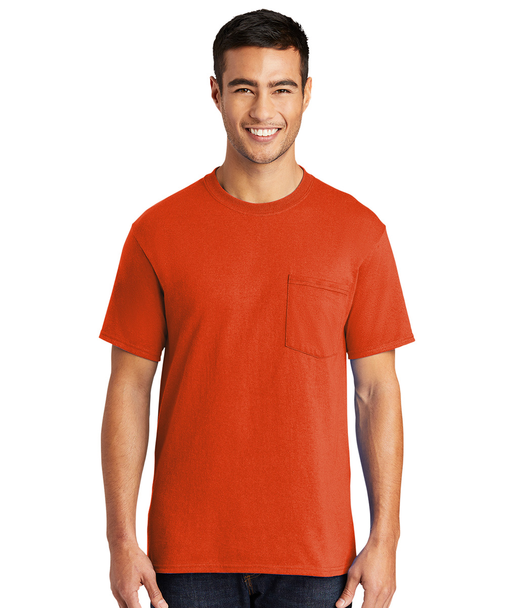 Short Sleeve Blended T-Shirts with Pocket