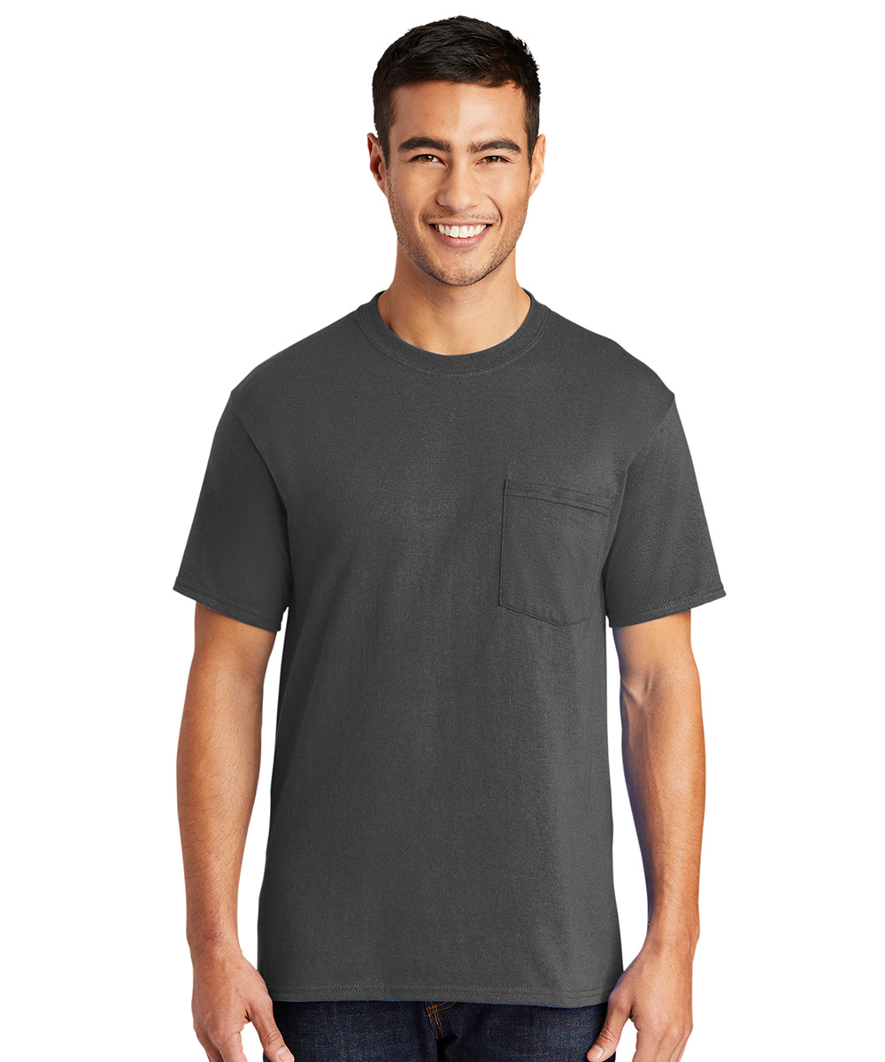 Short Sleeve Blended T-Shirts with Pocket