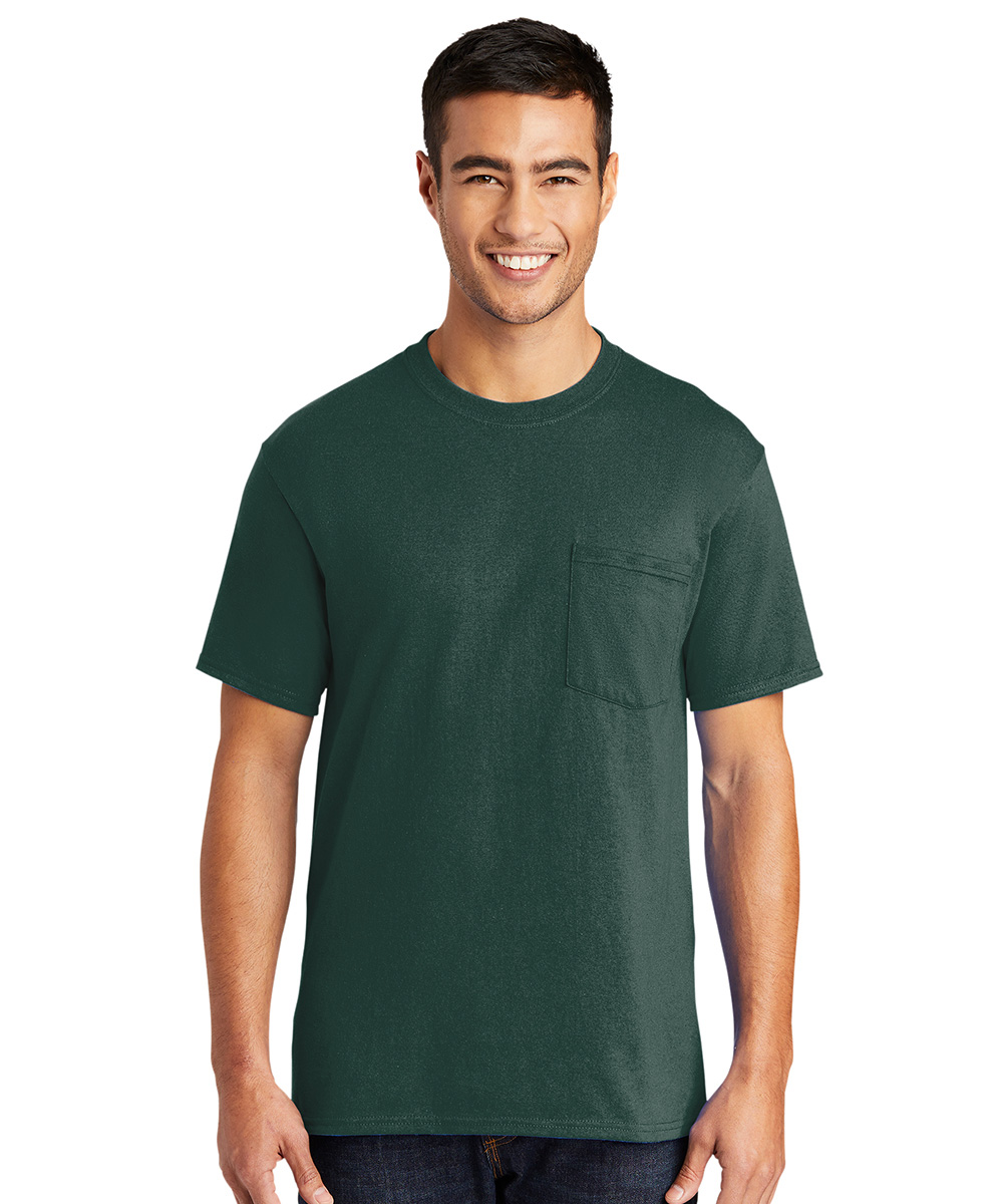 Short Sleeve Blended T-Shirts with Pocket