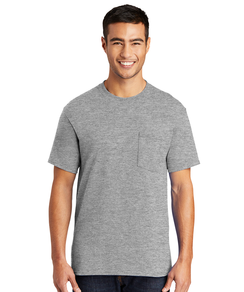 Short Sleeve Blended T-Shirts with Pocket