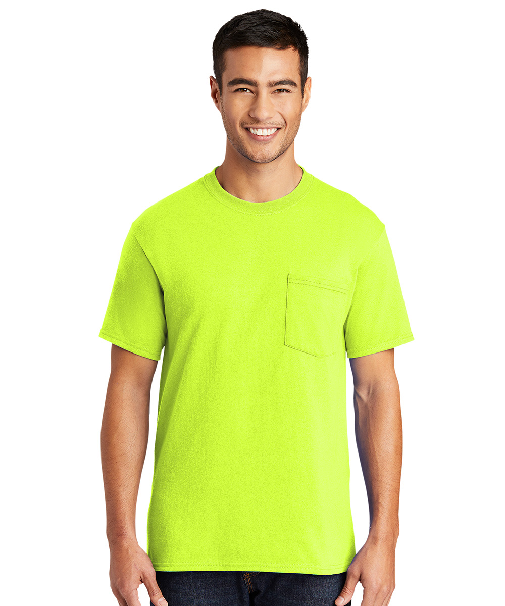 Short Sleeve Blended T-Shirts with Pocket