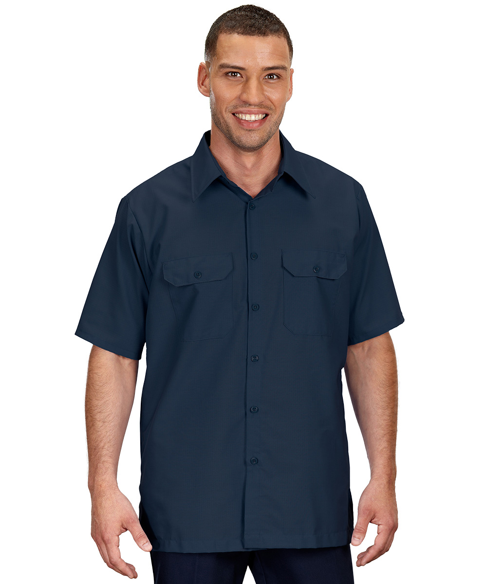 Solid Short Sleeve Ripstop Shirts