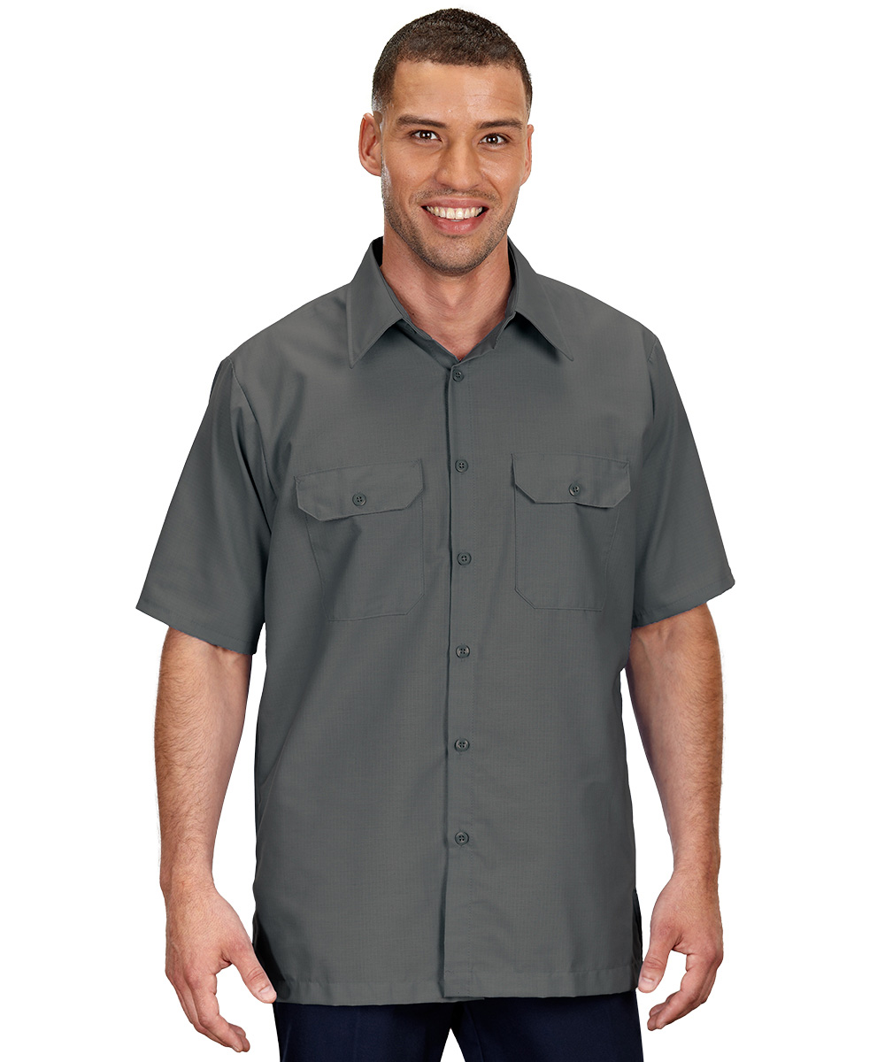 Solid Short Sleeve Ripstop Shirts