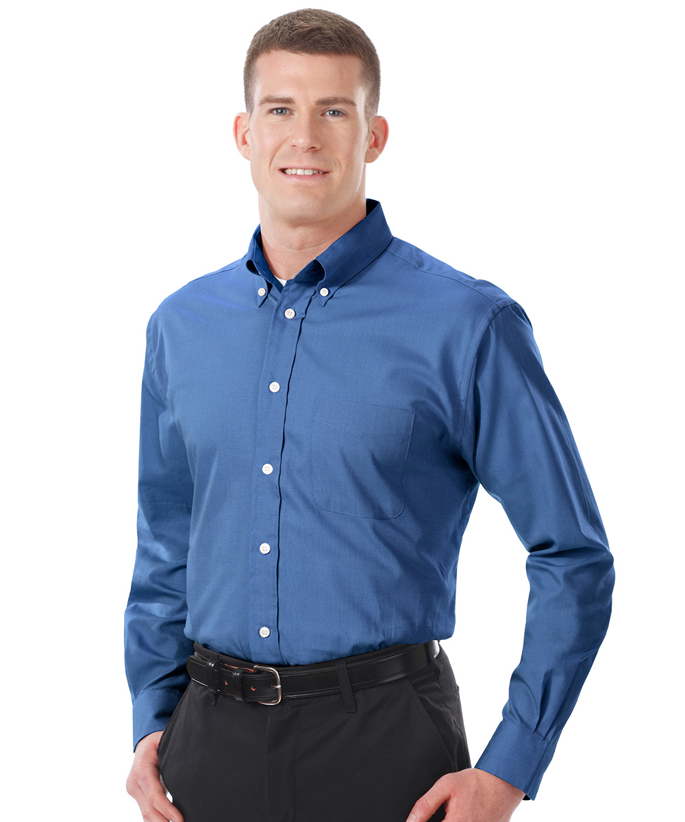 Men's Pinpoint Long Sleeve Dress Shirts