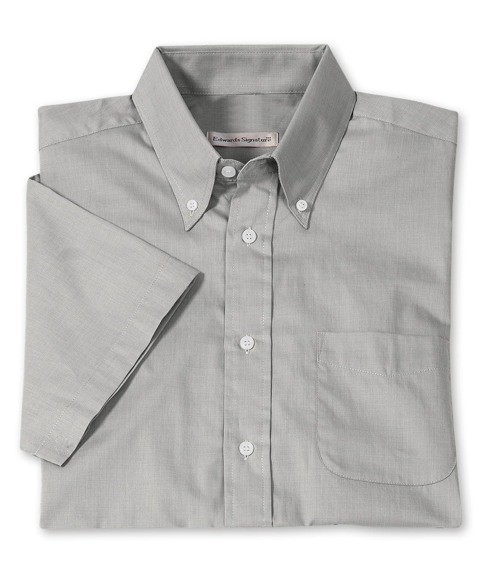 Men's Pinpoint Short Sleeve Dress Shirts