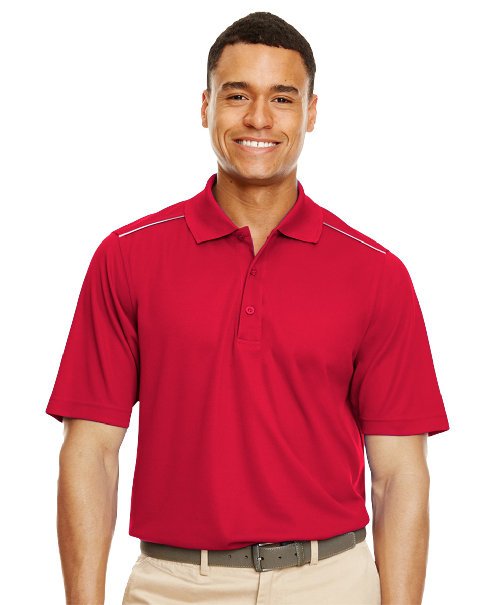 Radiant Performance Piqué Polos with Reflective Piping