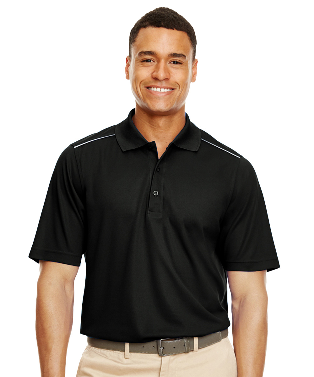 Radiant Performance Piqué Polos with Reflective Piping