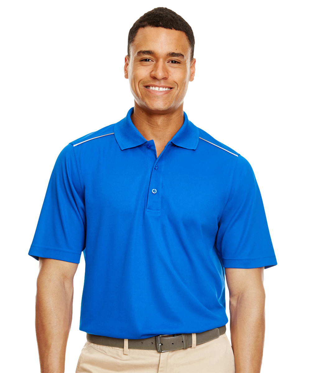 Radiant Performance Piqué Polos with Reflective Piping