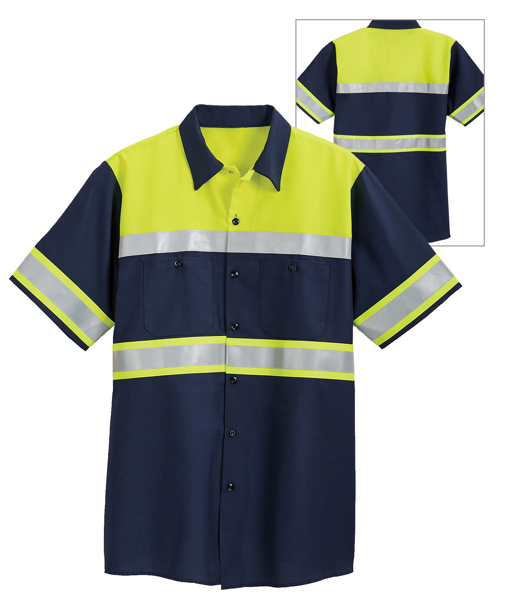 High Visibility Ripstop Short Sleeve Work Shirts