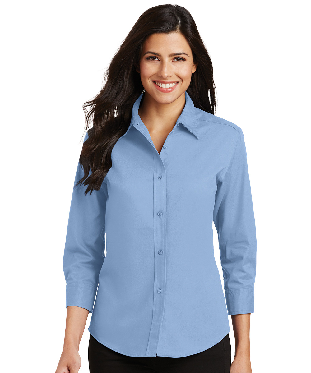 Women's 3/4 Sleeve Poplin Shirt