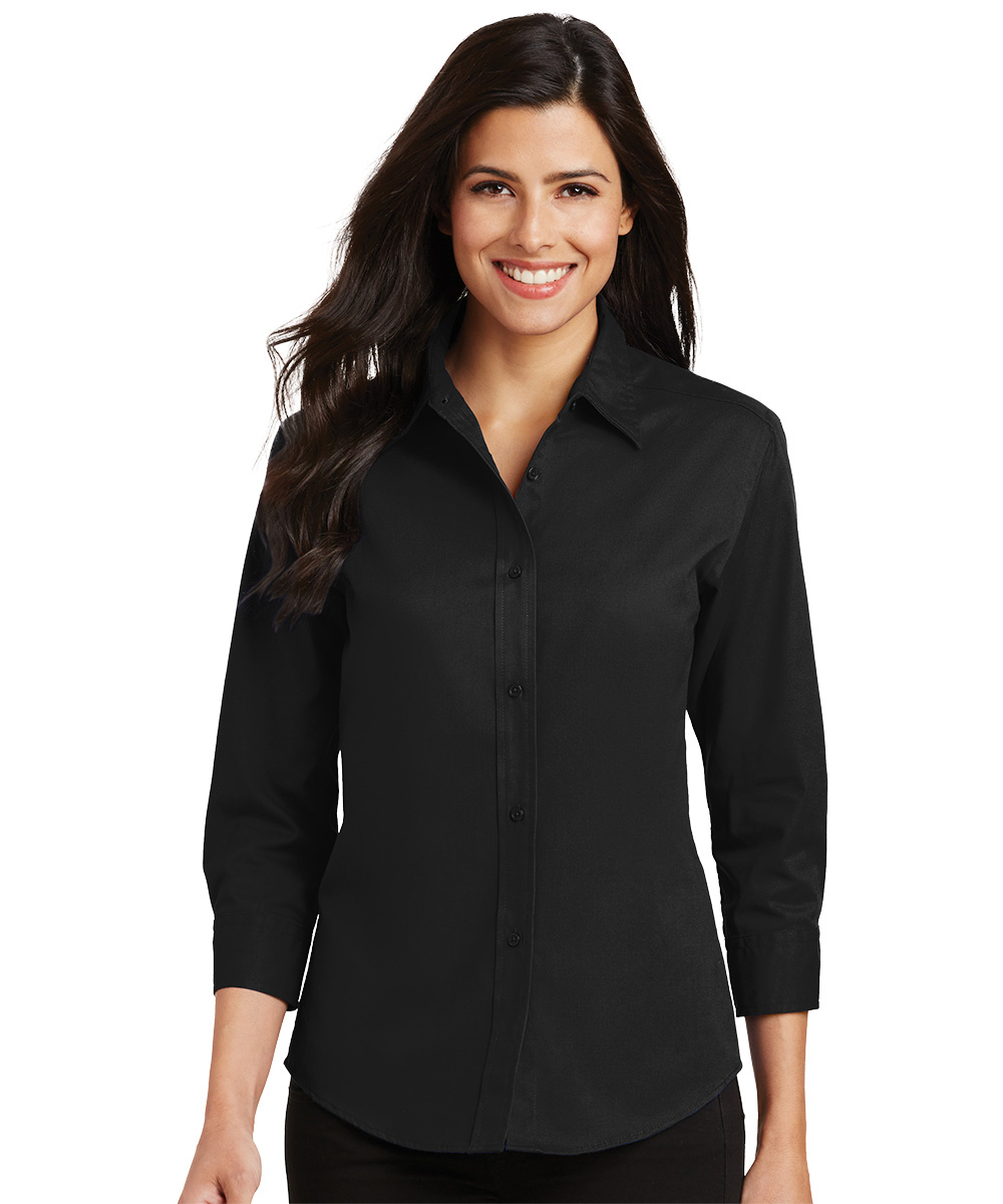 Women's 3/4 Sleeve Poplin Shirt