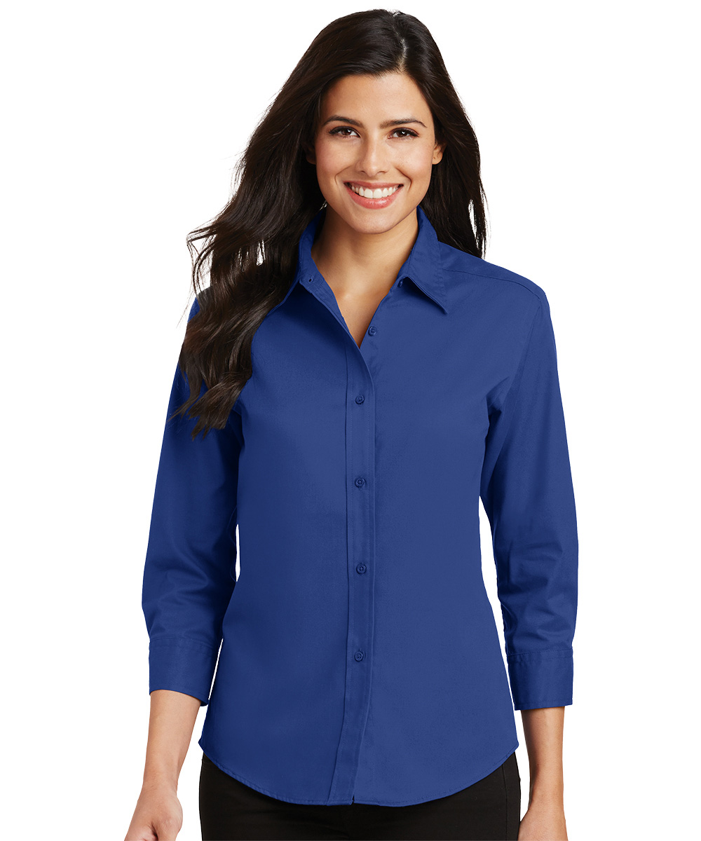 Women's 3/4 Sleeve Poplin Shirt