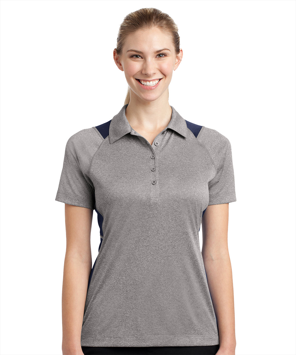 Sport-Tek® Ladies Heather Colorblock Contender™ Polo