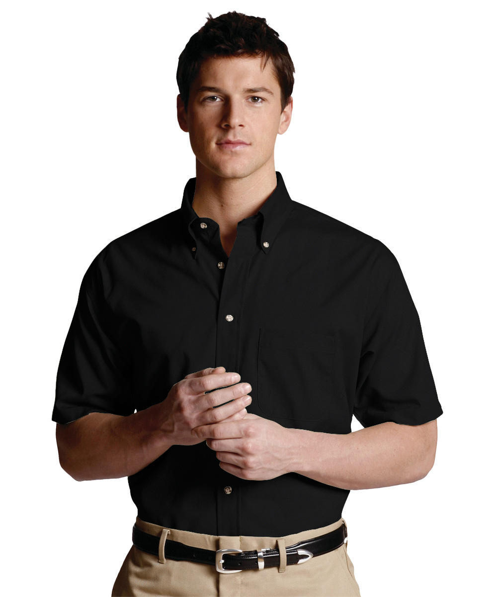 Men's Button-Down Collar Short Sleeve Poplin Shirts