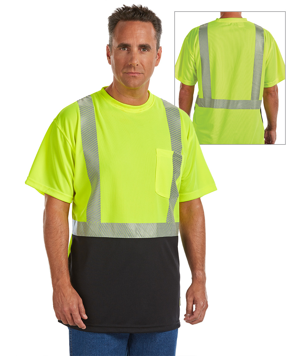 High Visibility Color Block Short Sleeve T-Shirts