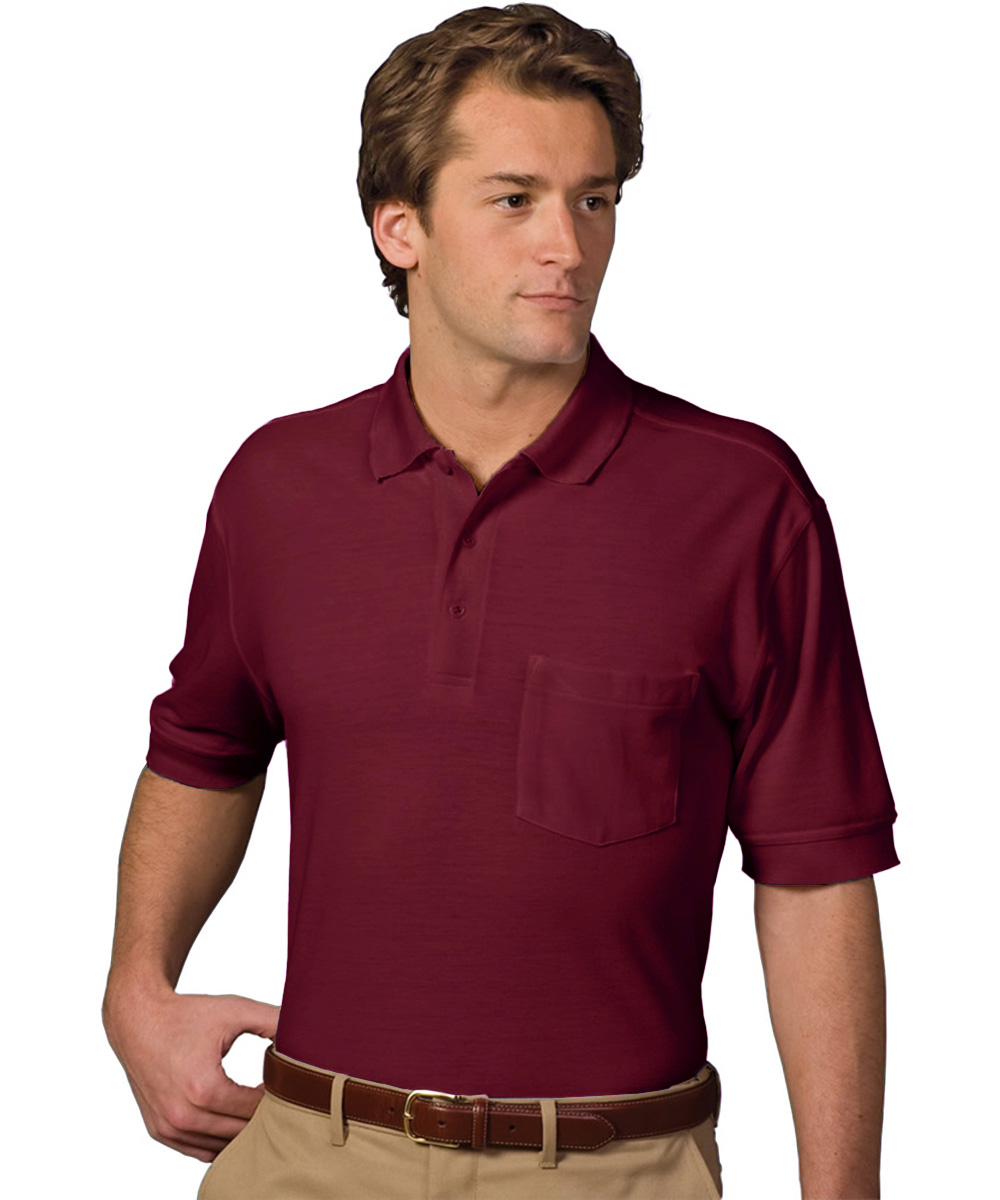 Soft-Touch Short Sleeve Blended Polos with Pocket