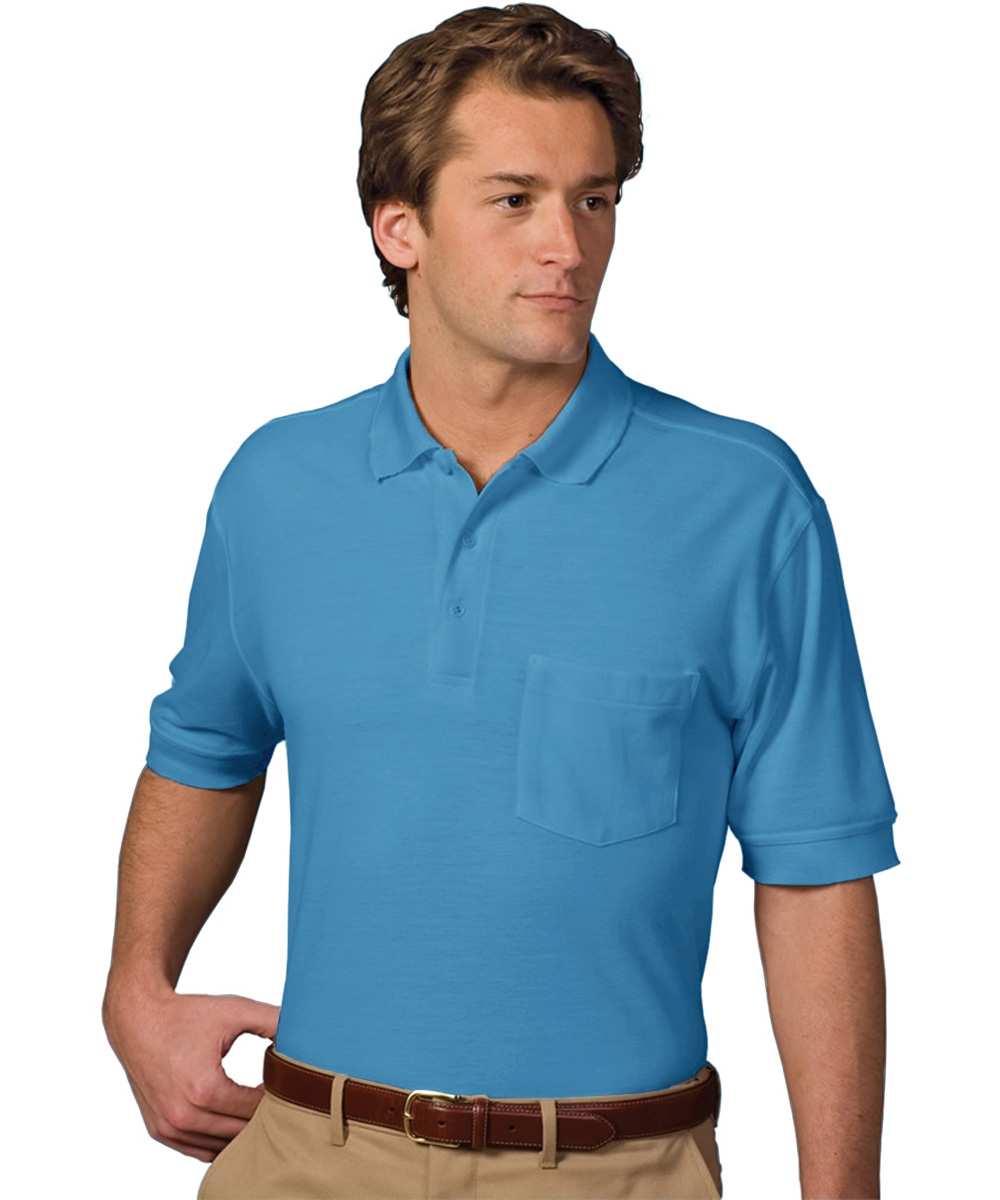 Soft-Touch Short Sleeve Blended Polos with Pocket