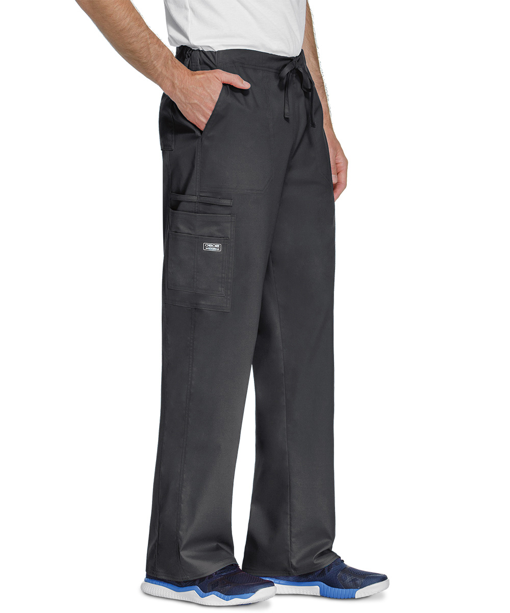Unisex Drawstring Cargo Scrub Pants