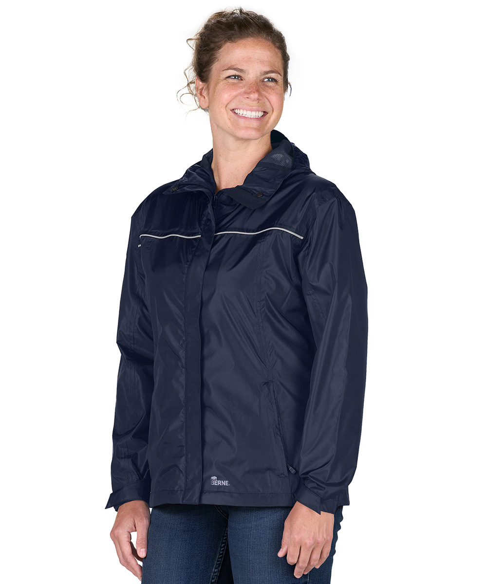 Berne® Women’s Coastline Lightweight Hooded Rain Jackets