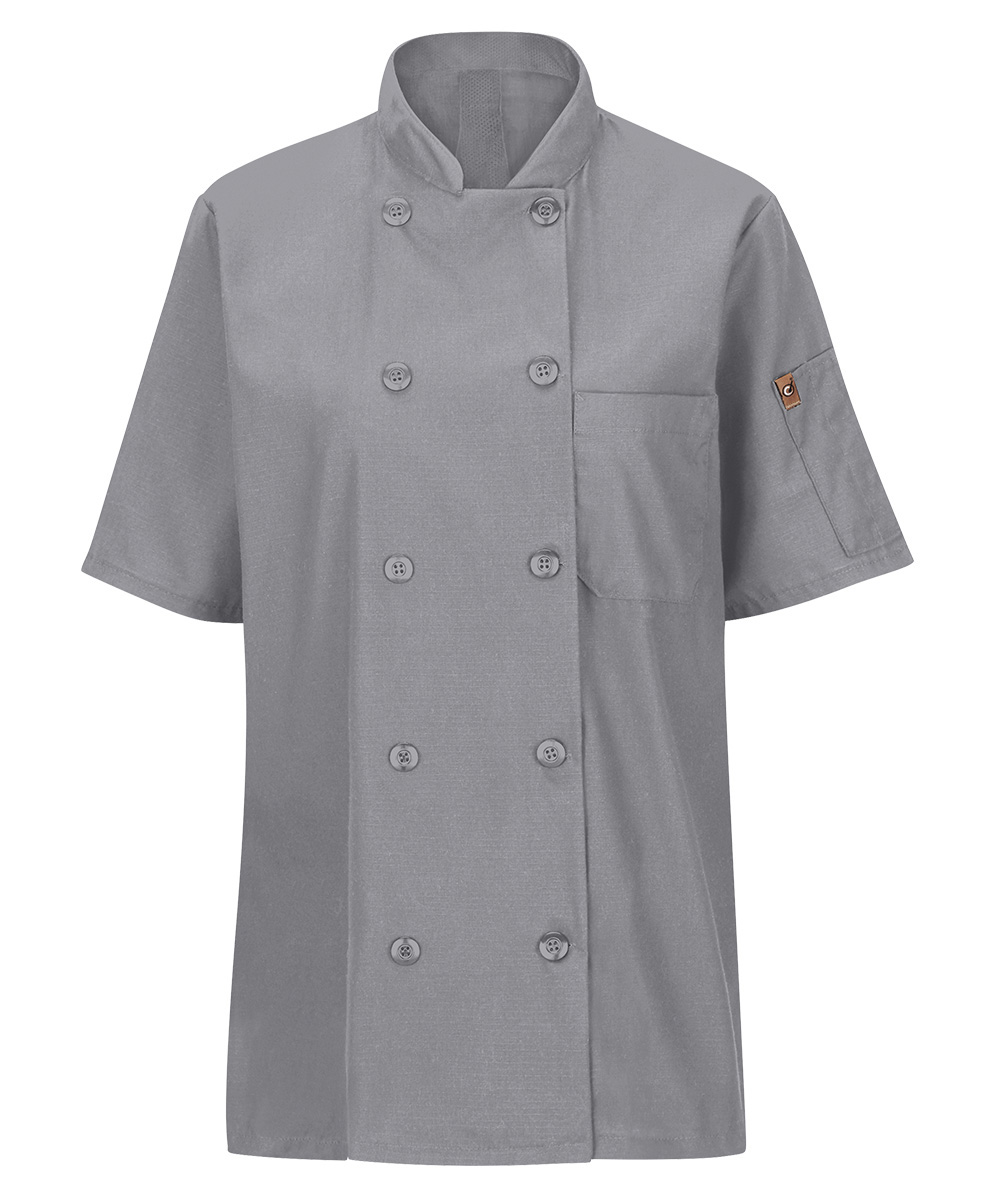 Women's MIMIX™ OilBlok 10-Button Short Sleeve Chef Coats