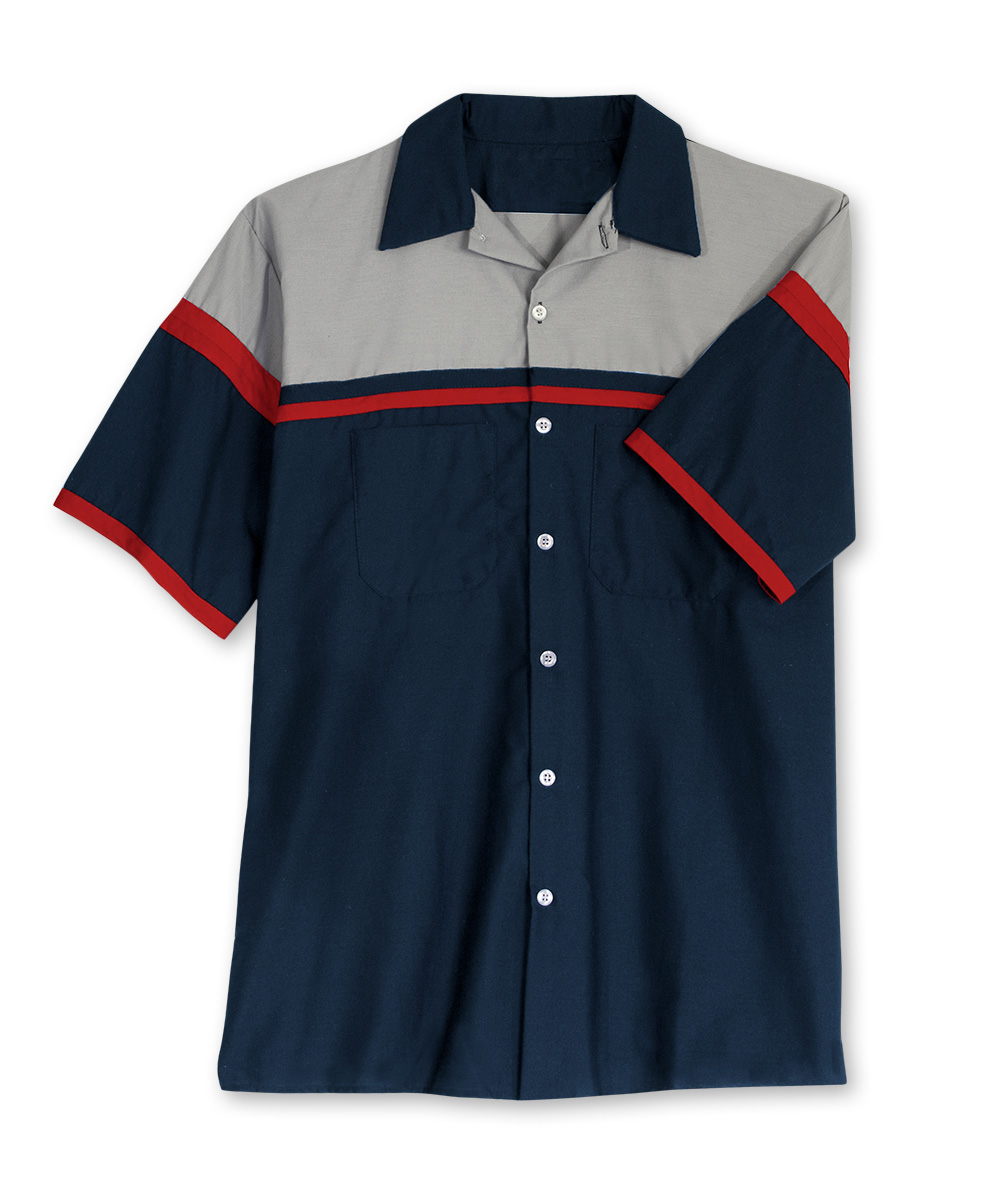 Short Sleeve Two-Tone Crew Shirt