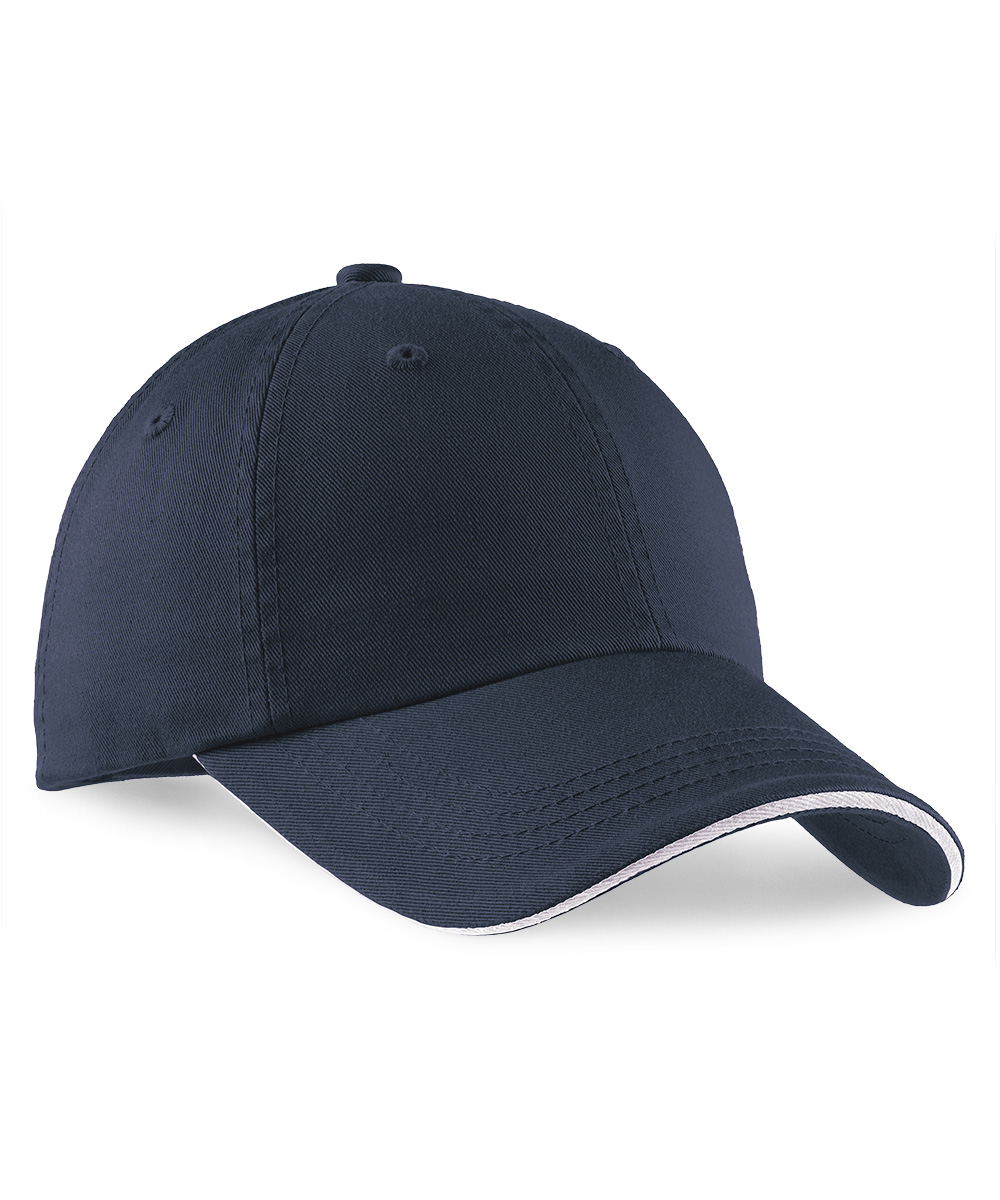 Port Authority® Sandwich Bill Caps with Striped Closure