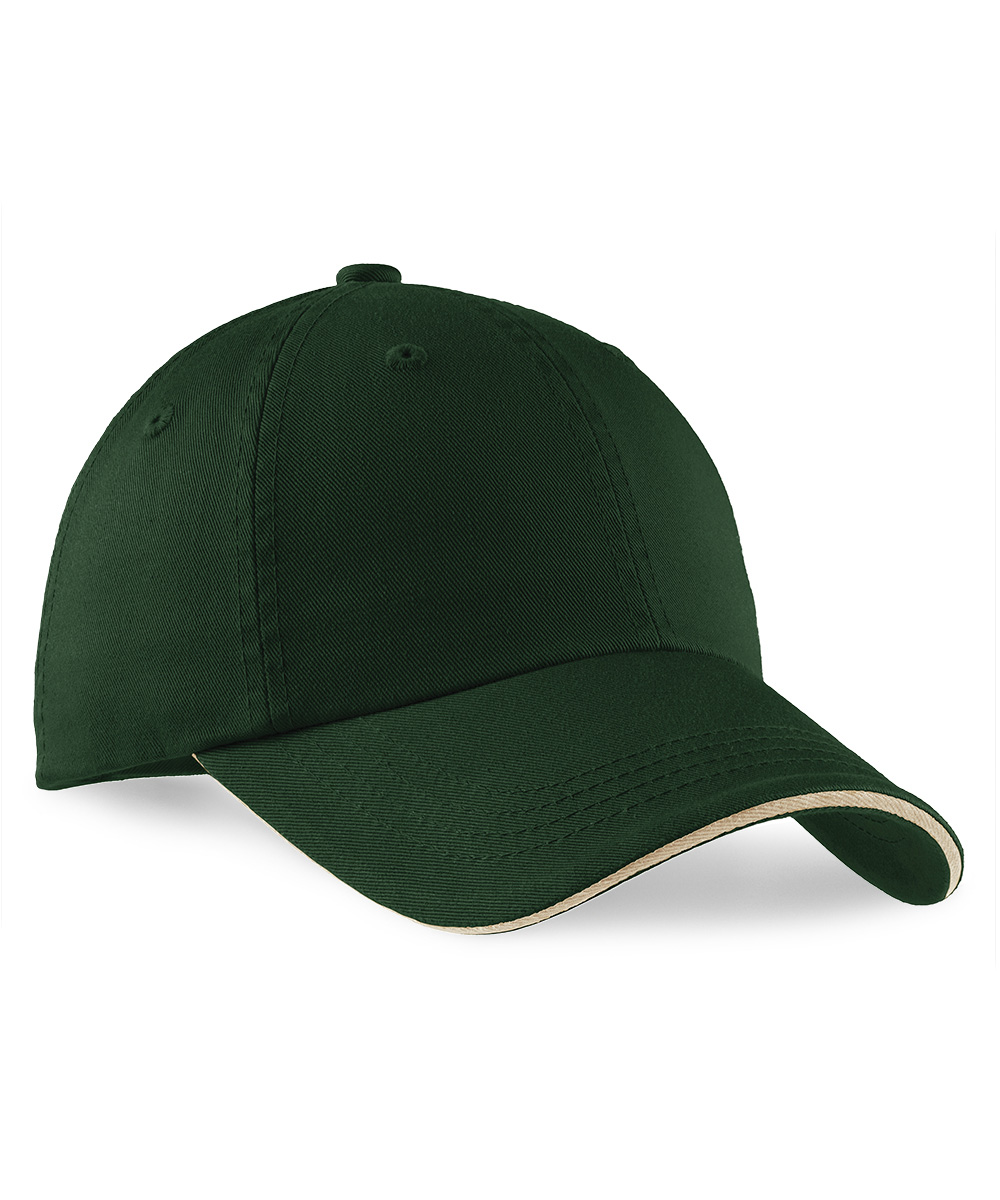 Port Authority® Sandwich Bill Caps with Striped Closure