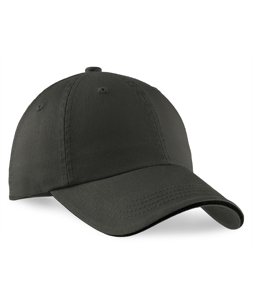 Port Authority® Sandwich Bill Caps with Striped Closure