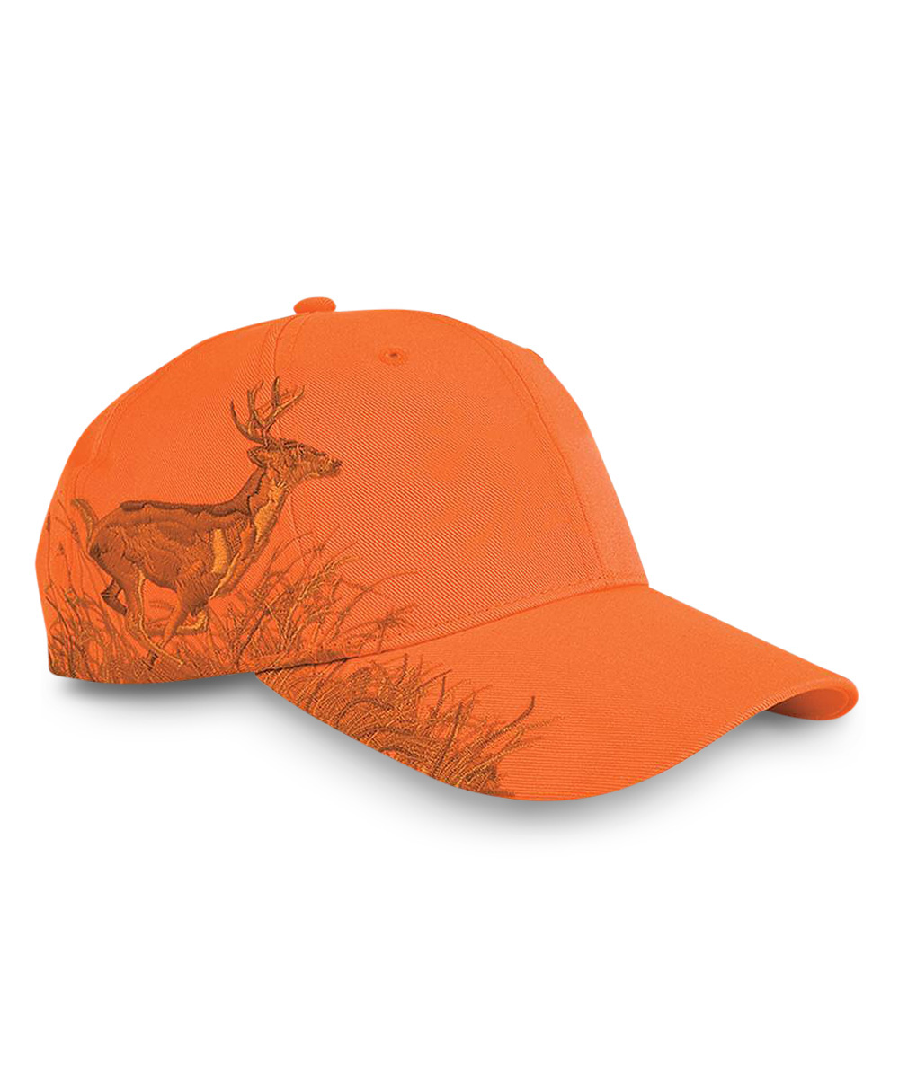 Blaze Orange Buck Wildlife Cap