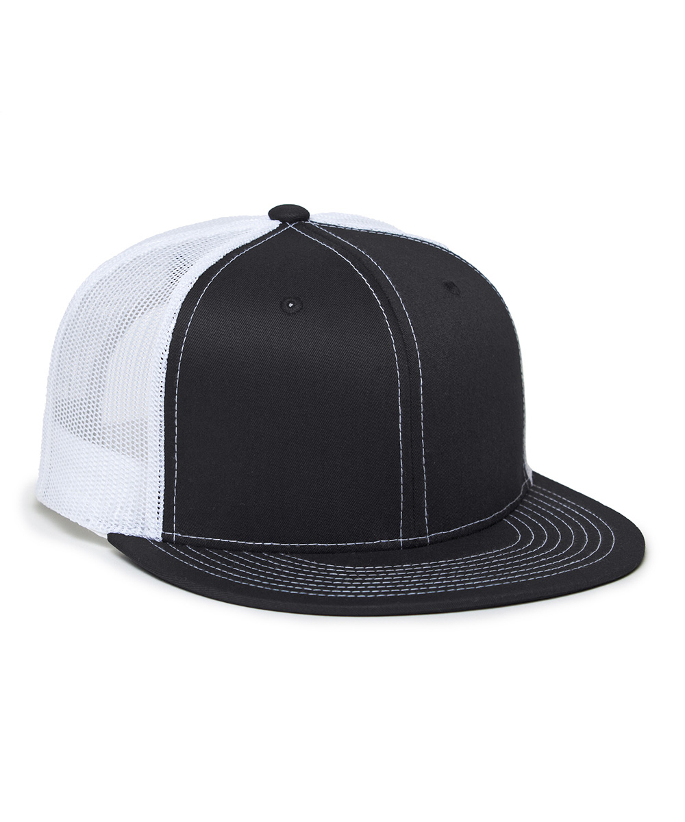 Flat Bill Snap-Back Mesh Caps
