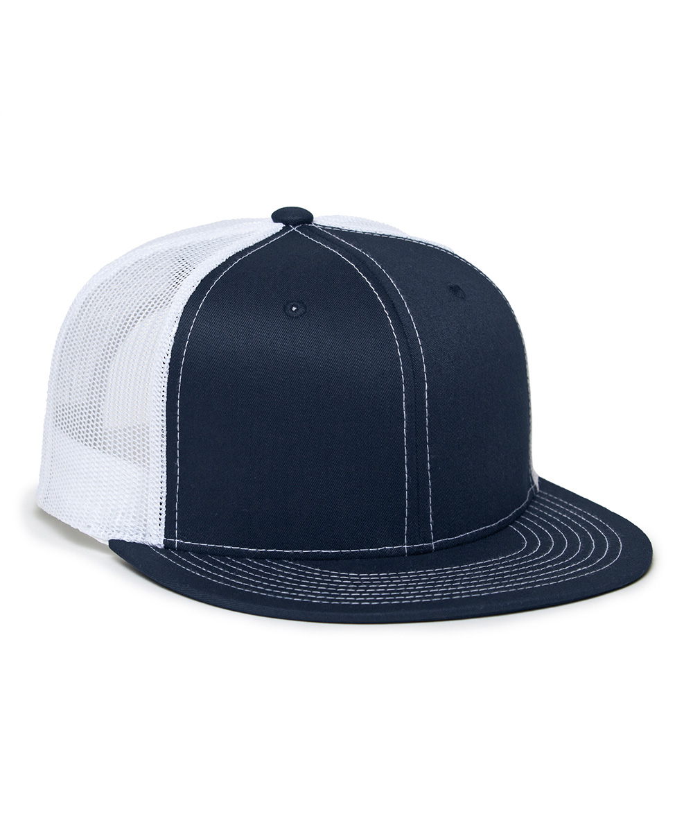 Flat Bill Snap-Back Mesh Caps