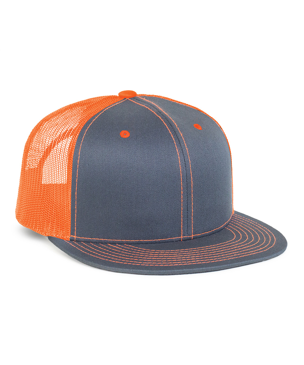 Flat Bill Snap-Back Mesh Caps