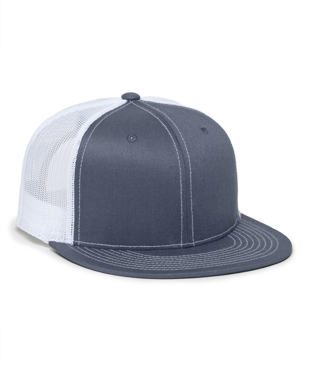 Flat Bill Snap-Back Mesh Caps