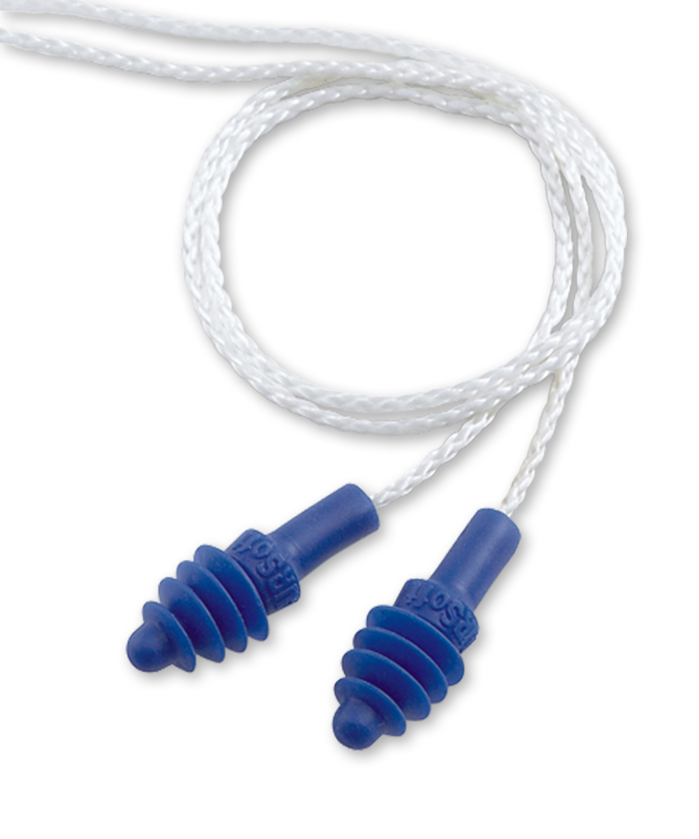 Nrr 27db Flanged Multi-Use Corded Ear Plugs