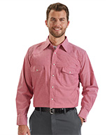 Snap-Front Long Sleeve Chambray Shirts