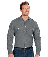 Snap-Front Long Sleeve Denim Shirts