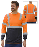 High Visibility Black-Bottom Long Sleeve Shirts