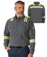 Bulwark® FR iQ Series® Lightweight Shirts with Reflective Striping