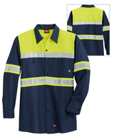 High Visibility Ripstop Long Sleeve Work Shirts