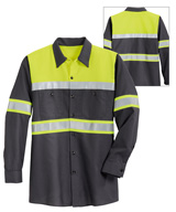High Visibility Ripstop Long Sleeve Work Shirts