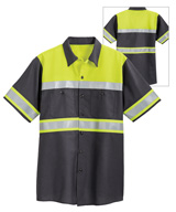 High Visibility Ripstop Short Sleeve Work Shirts