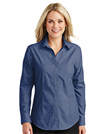Women's Long Sleeve Crosshatch Easy Care Shirt
