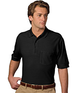 Soft-Touch Short Sleeve Blended Polos with Pocket